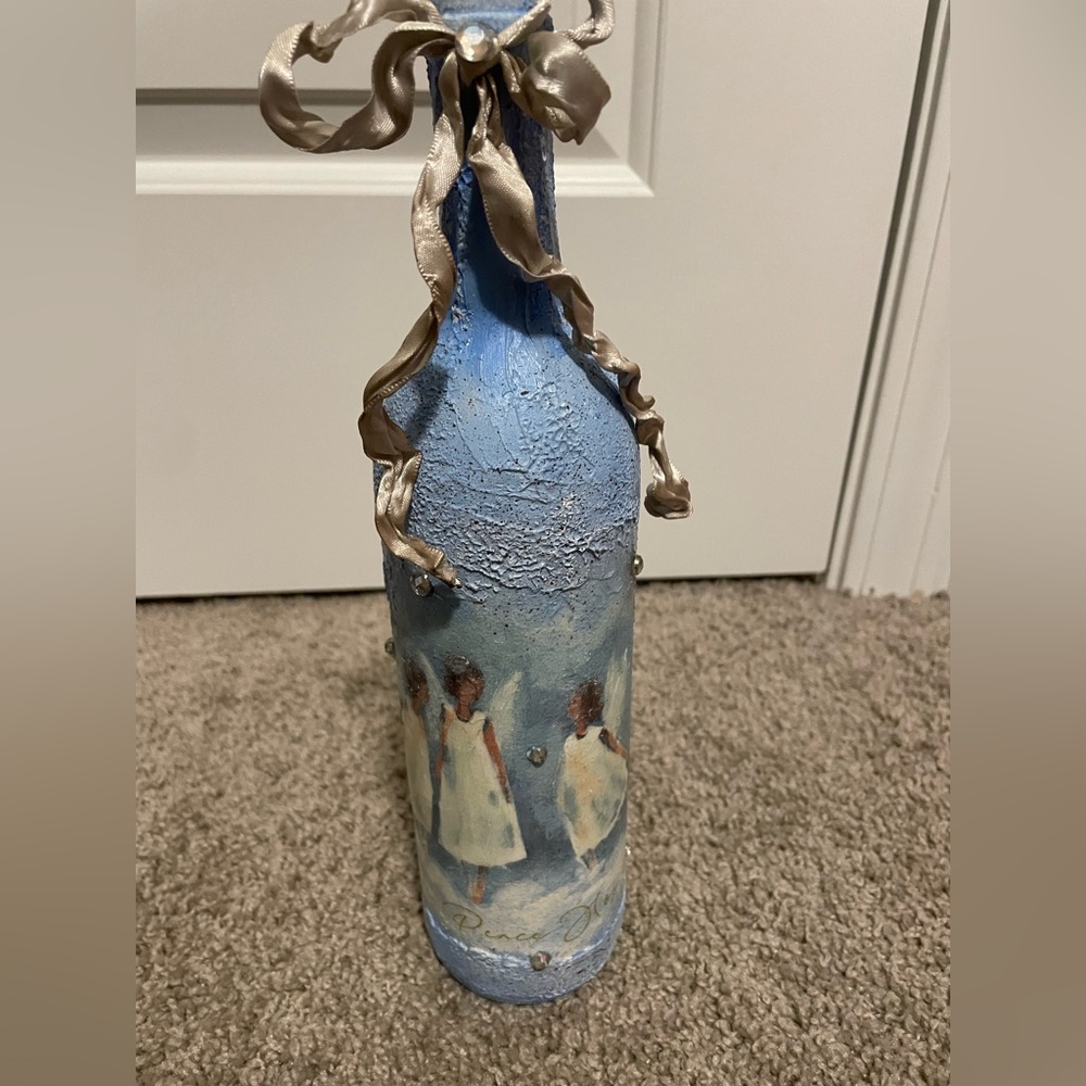 Handmade painted angel bottle decoration gift